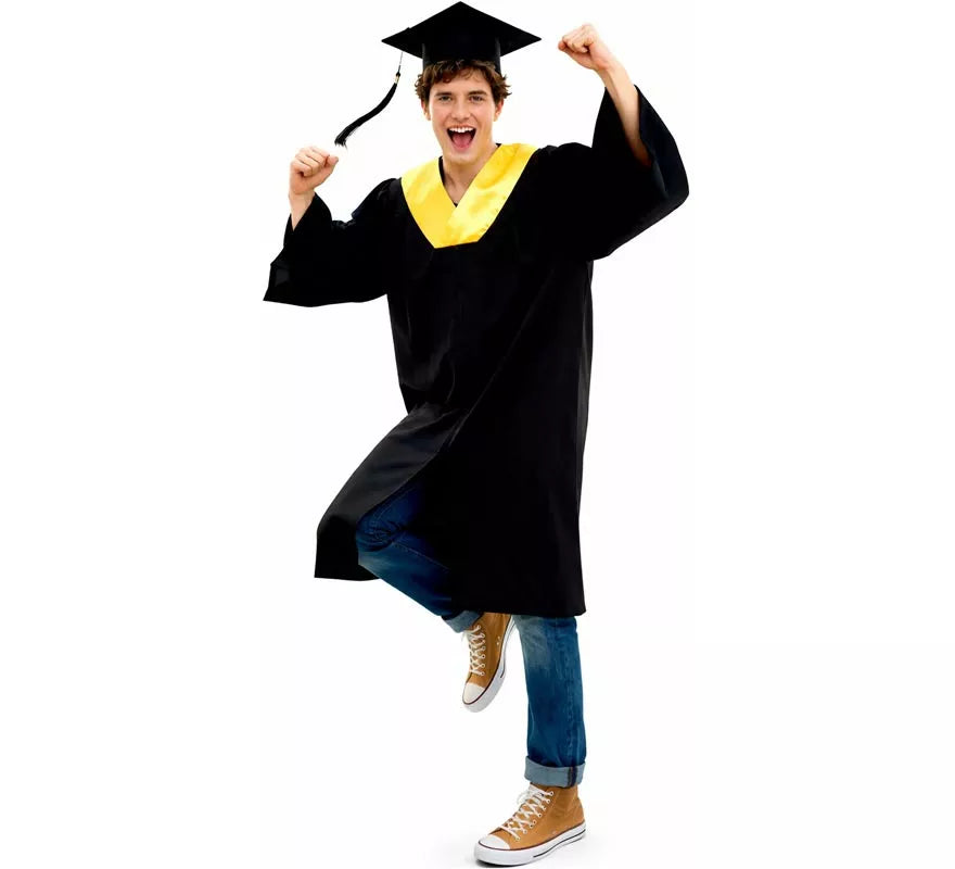 Translation missing: pt-PT.Disfraz de Graduado dorado para adultos