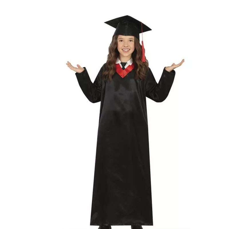 Translation missing: pt-PT.Disfraz de Graduado rojo y negro para niños y adolescentes