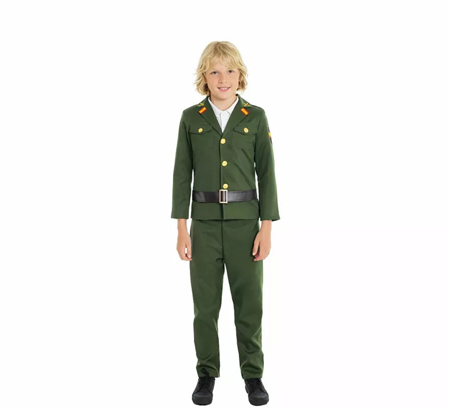 Translation missing: pt-PT.Disfraz de Guardia Civil Verde para niño