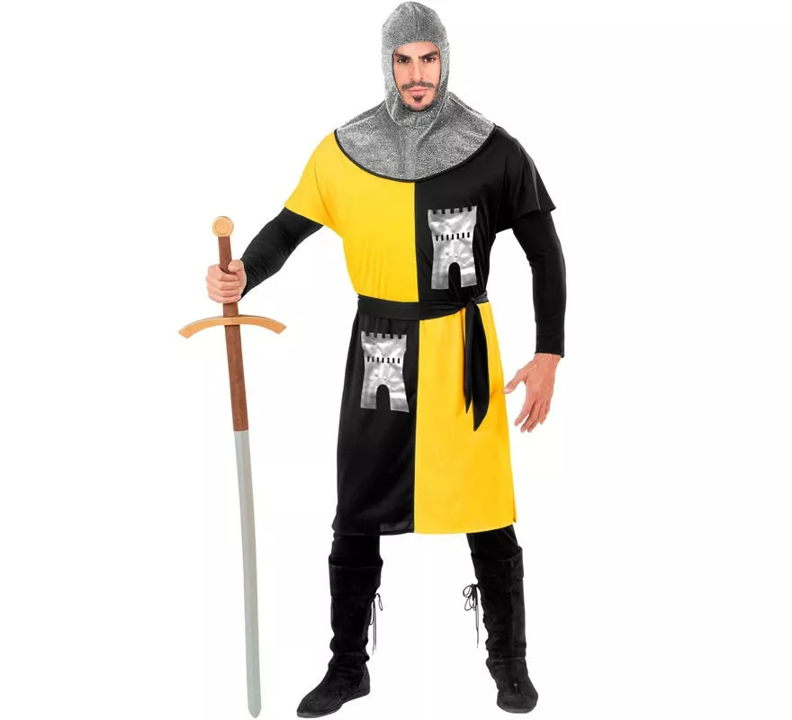 Translation missing: pt-PT.Disfraz de Guerrero Medieval Amarillo para hombre