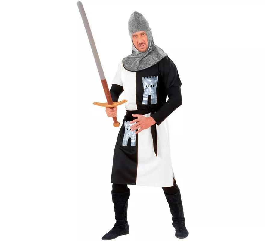 Translation missing: pt-PT.Disfraz de Guerrero Medieval Blanco para hombre