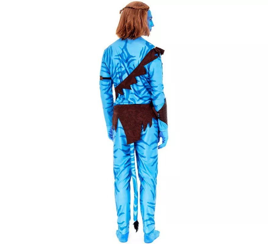 Translation missing: pt-PT.Disfraz de Guerrero Tribal azul para hombre