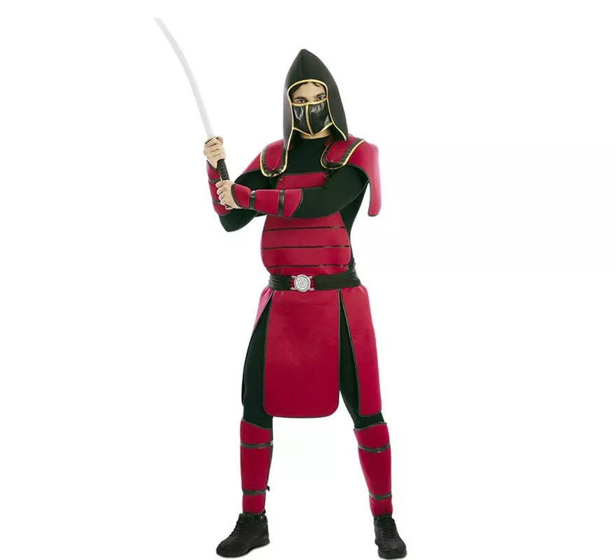Translation missing: pt-PT.Disfraz de Guerro Samurái rojo para hombre
