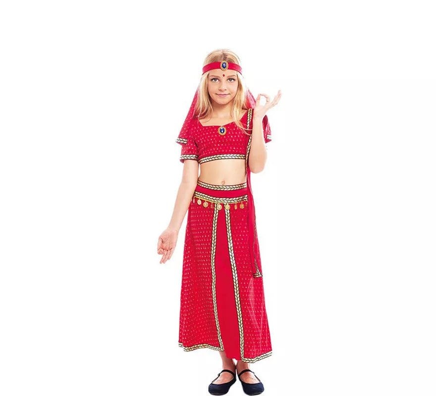 Translation missing: pt-PT.Disfraz de Hindú Bollywood Fucsia para niña
