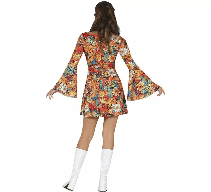 Translation missing: pt-PT.Disfraz de Hippie Años 70 floral para mujer