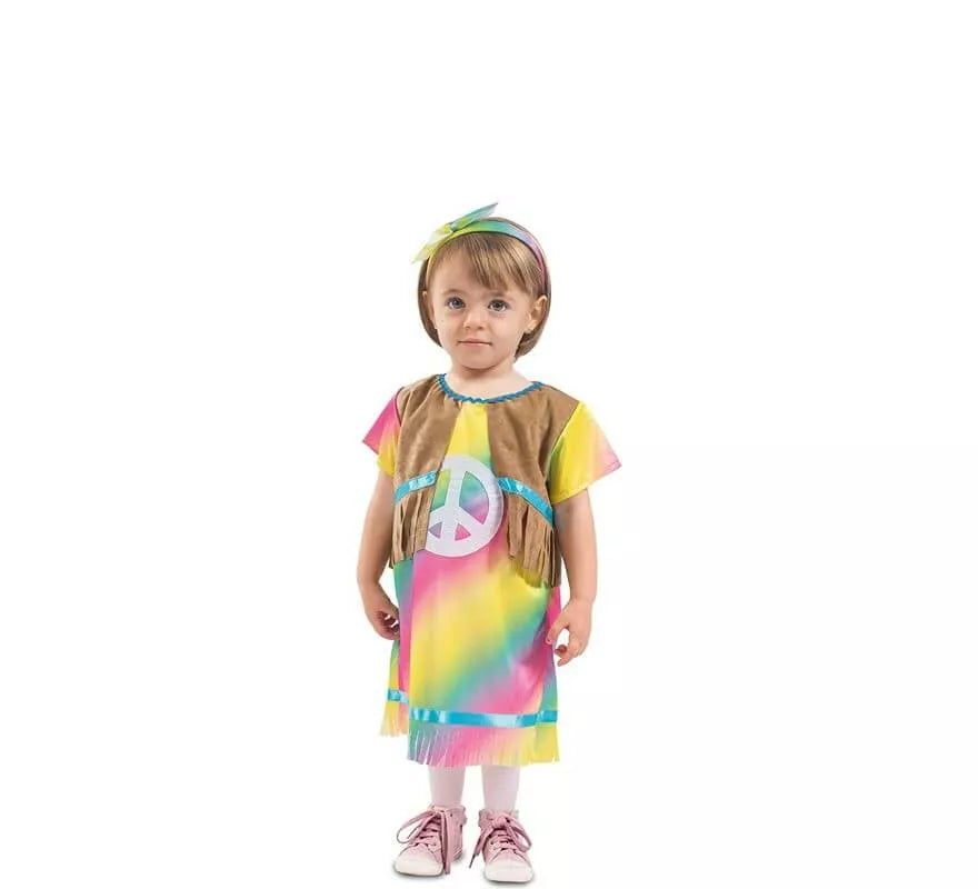 Disfraz de Hippie Arcoíris para bebé