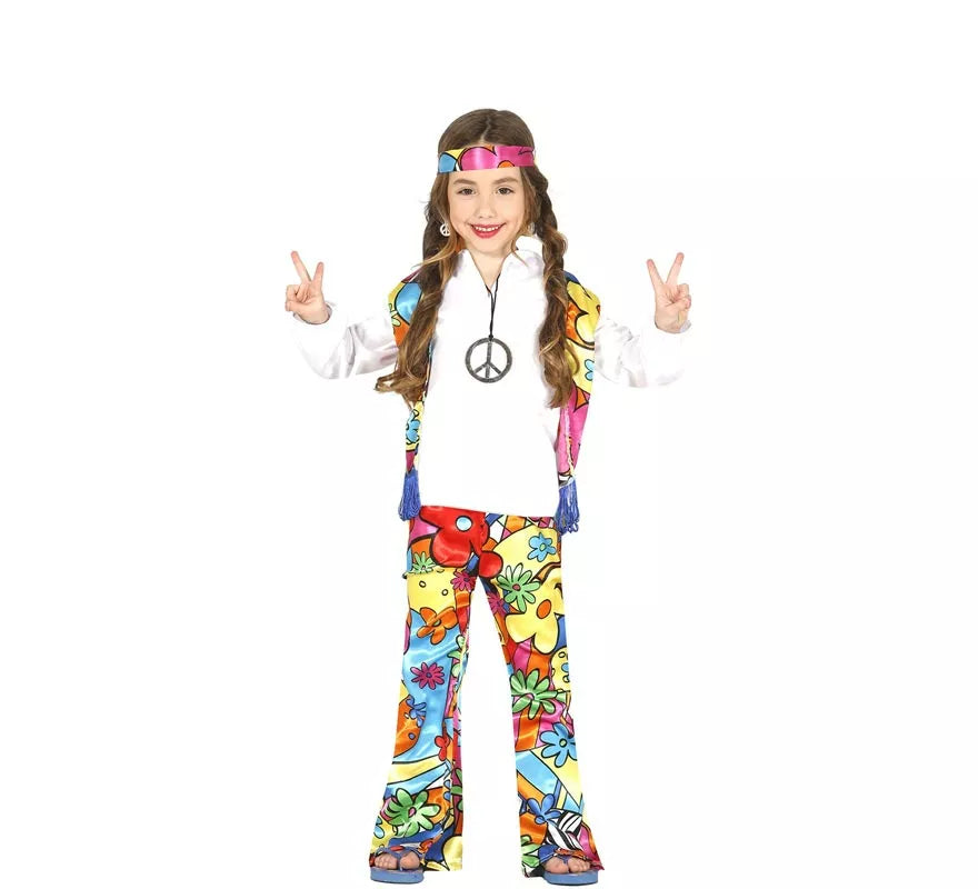 Translation missing: pt-PT.Disfraz de Hippie Florido para niños