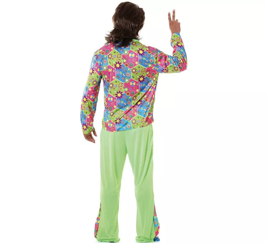 Translation missing: pt-PT.Disfraz de Hippie Flower Power para hombre