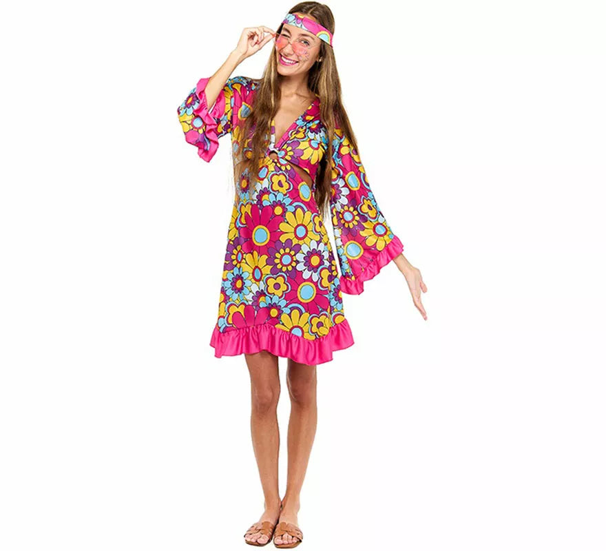 Translation missing: es.Disfraz de Hippie Margaritas para mujer