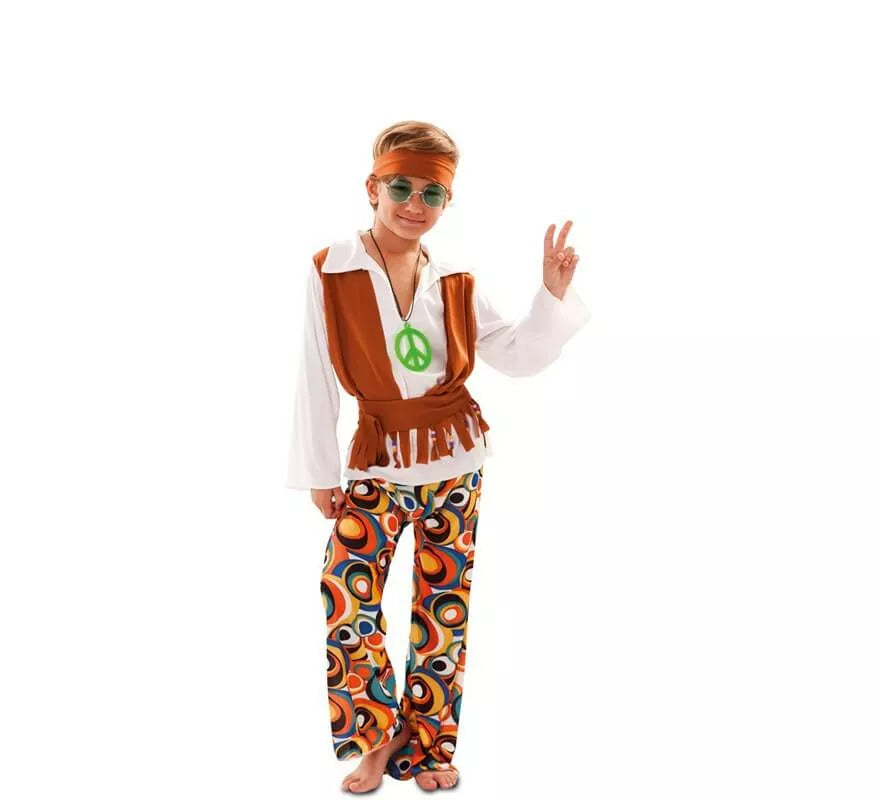 Translation missing: pt-PT.Disfraz de Hippie marrón para niño