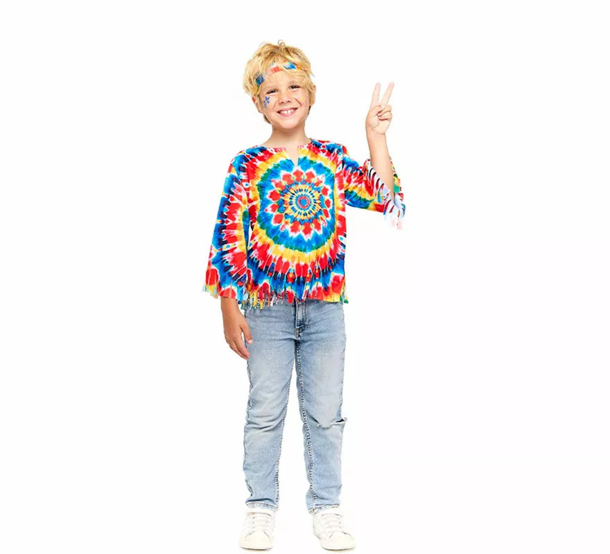 Translation missing: pt-PT.Disfraz de Hippie multicolor para niño