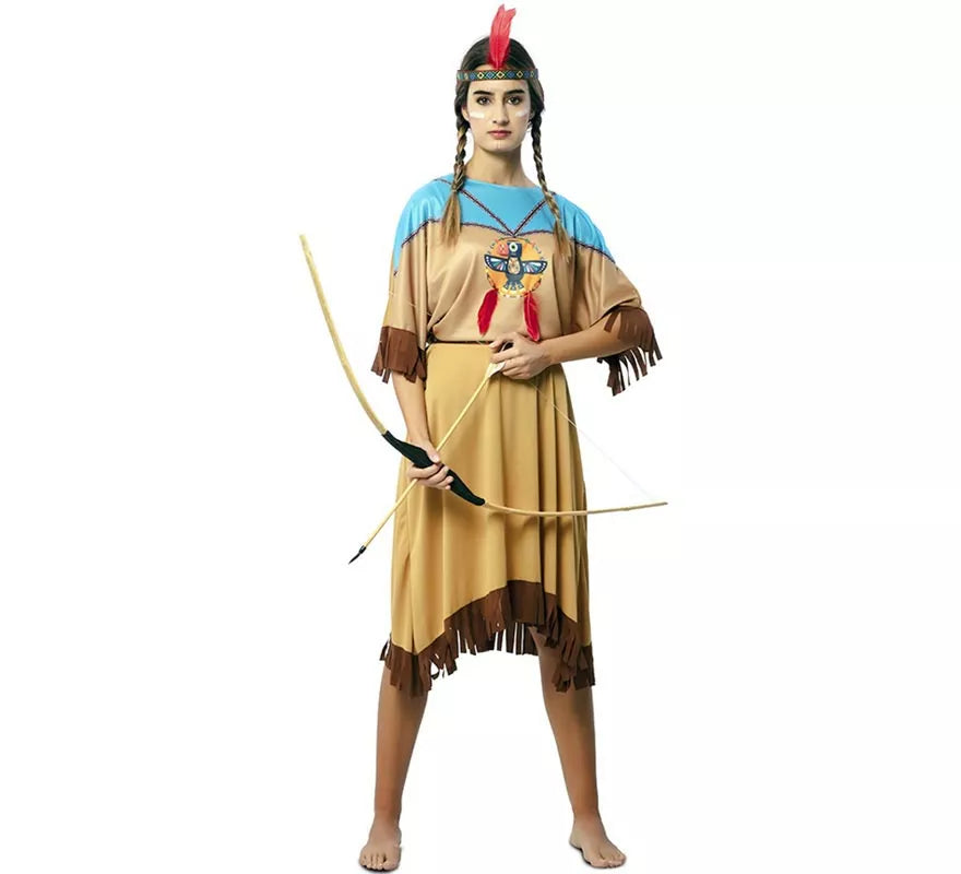 Translation missing: pt-PT.Disfraz de India Apache en vestido con tocado para mujer
