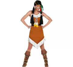 Fato de Comanche Indiano com Vestido para Mulher