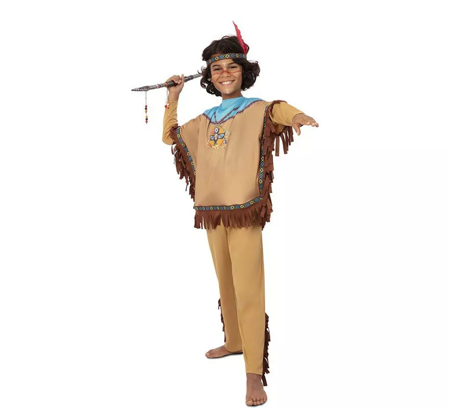 Translation missing: pt-PT.Disfraz de Indio Apache con tocado para niño