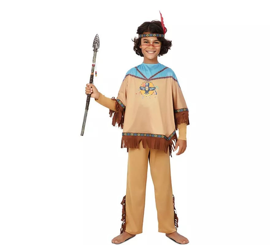 Translation missing: pt-PT.Disfraz de Indio Apache con tocado para niño