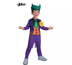 Fato clássico de Joker com cocar para criança