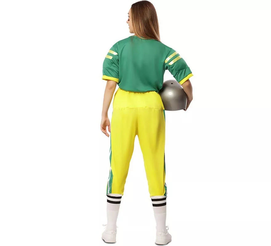Translation missing: pt-PT.Disfraz de Jugadora de Fútbol Americano Verde para mujer