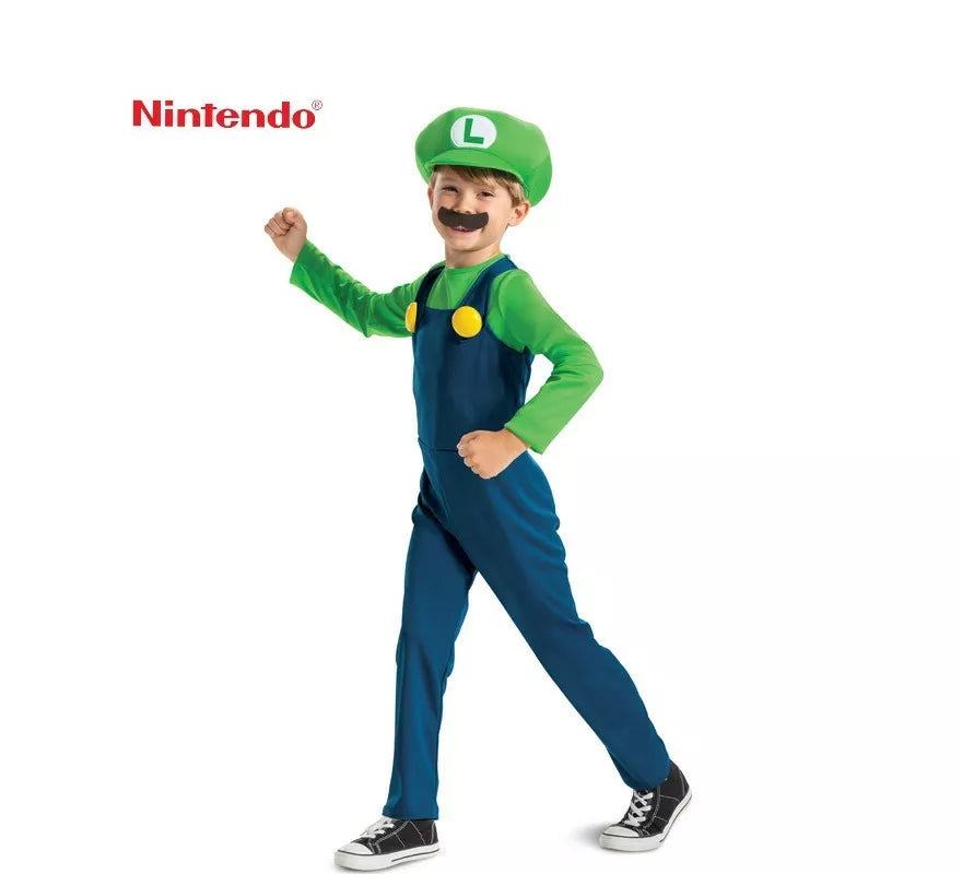 Translation missing: pt-PT.Disfraz de Luigi Nintendo Super Mario de Lujo para niño