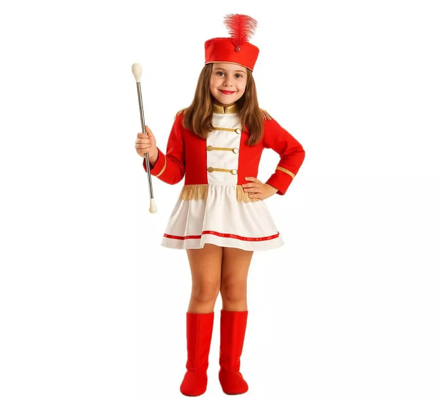 Translation missing: pt-PT.Disfraz de Majorette Roja para niña