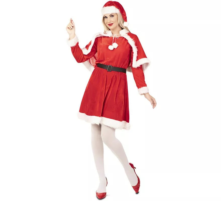 Translation missing: pt-PT.Disfraz de Mamá Noel con capa para mujer