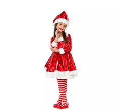 Fato de Papai Noel elétrico para menina