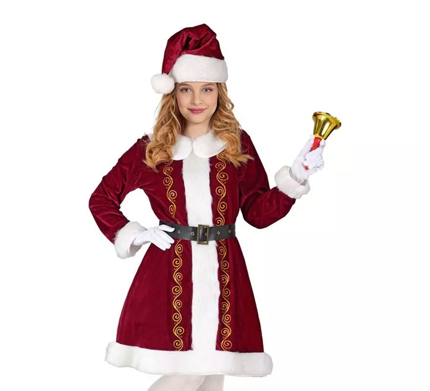 Translation missing: pt-PT.Disfraz de Mamá Noel Elegante para niña