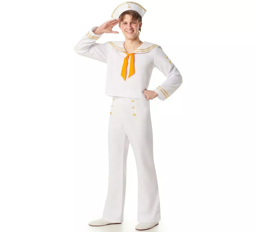 Translation missing: pt-PT.Disfraz de Marinero blanco con Pantalón para hombre