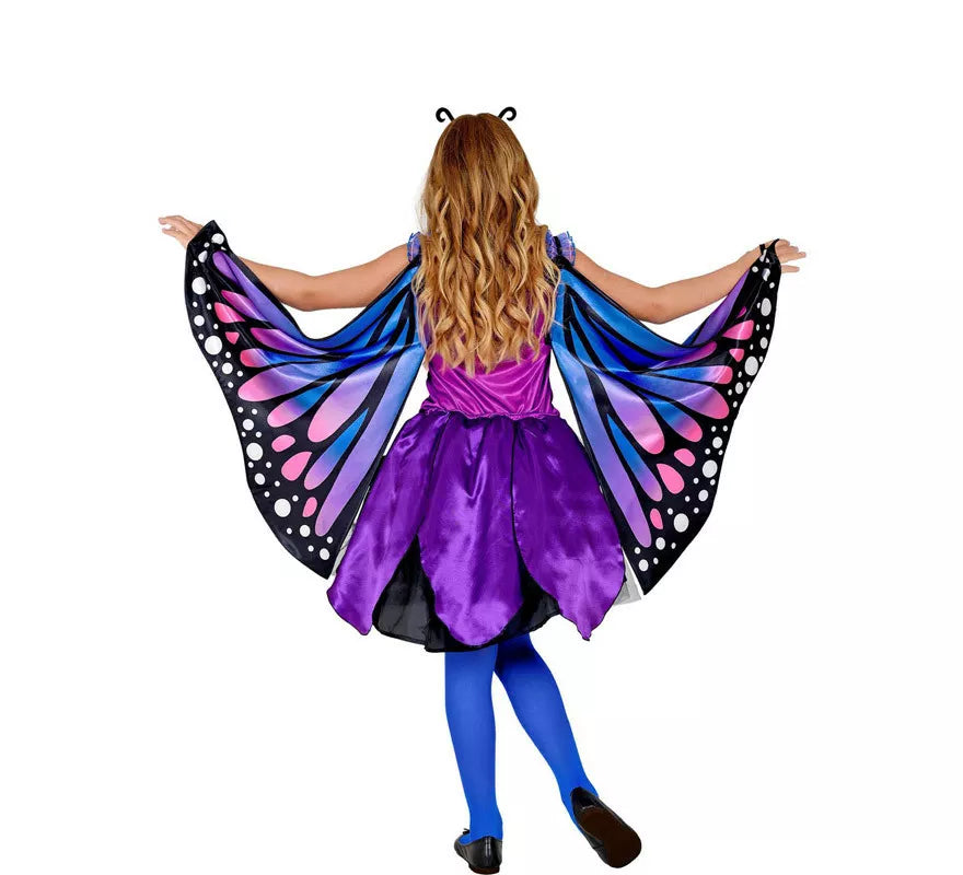Translation missing: pt-PT.Disfraz de Mariposa Azul con Alas para niña
