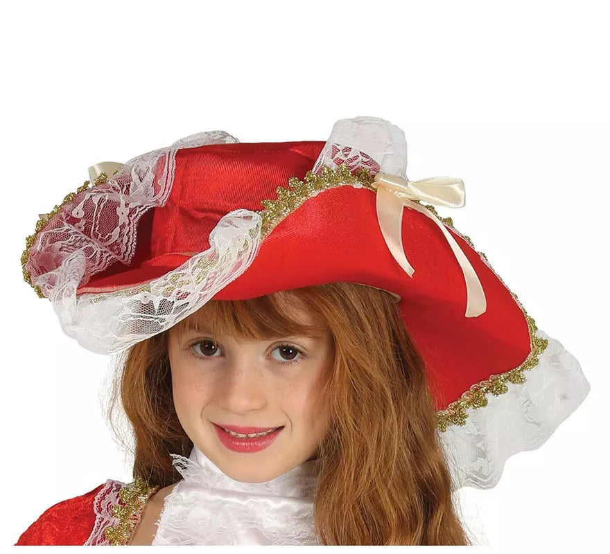 Translation missing: pt-PT.Disfraz de Mosquetera roja Flor de Lis para niña
