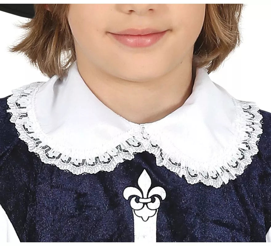 Translation missing: pt-PT.Disfraz de Mosquetero Azul Elegante para niño