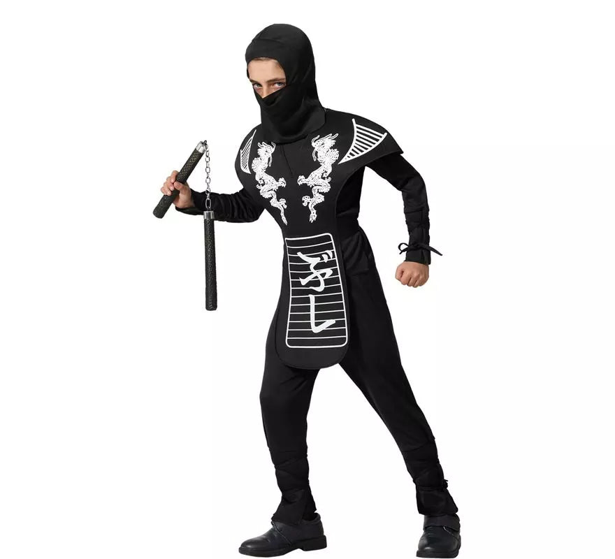 Translation missing: pt-PT.Disfraz de Ninja Dragón blanco para niño