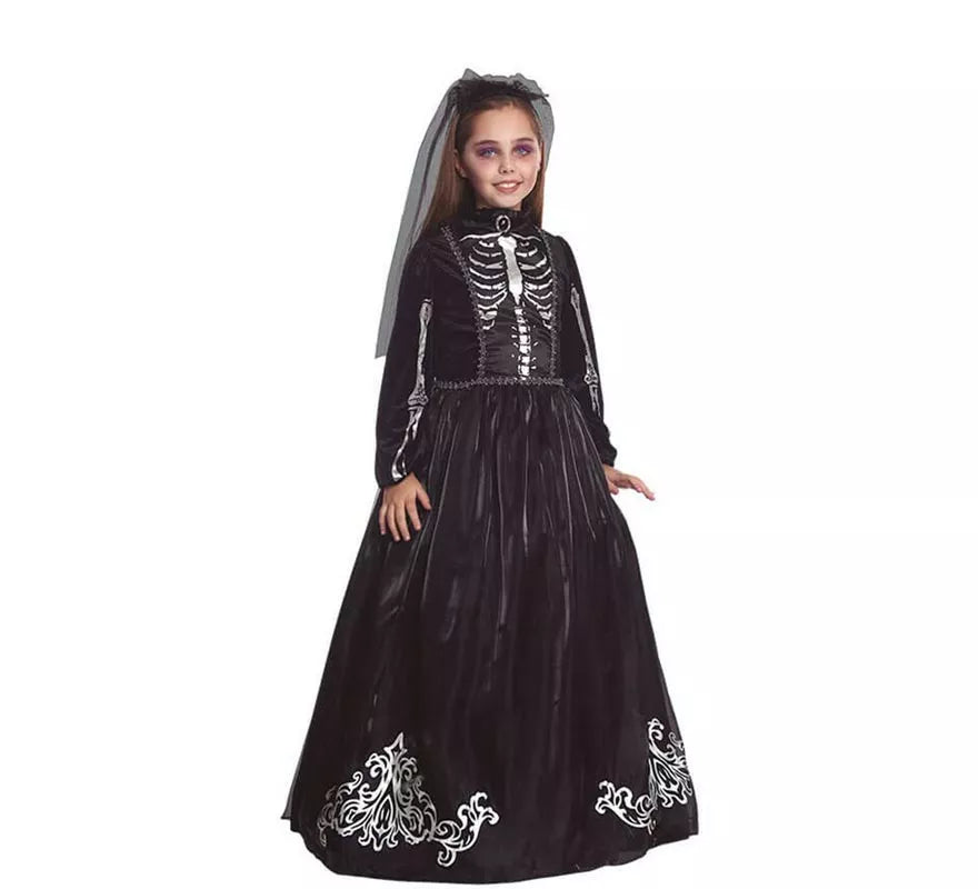 Translation missing: pt-PT.Disfraz de Novia Esqueleto para niña