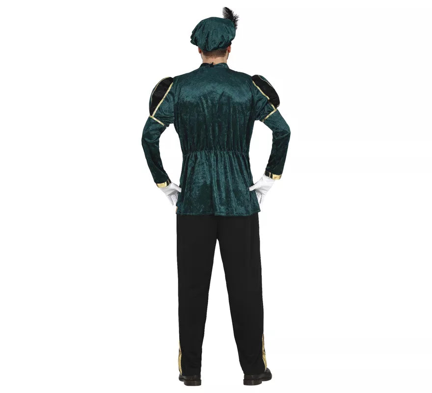 Translation missing: pt-PT.Disfraz de Paje Verde Elegante para hombre