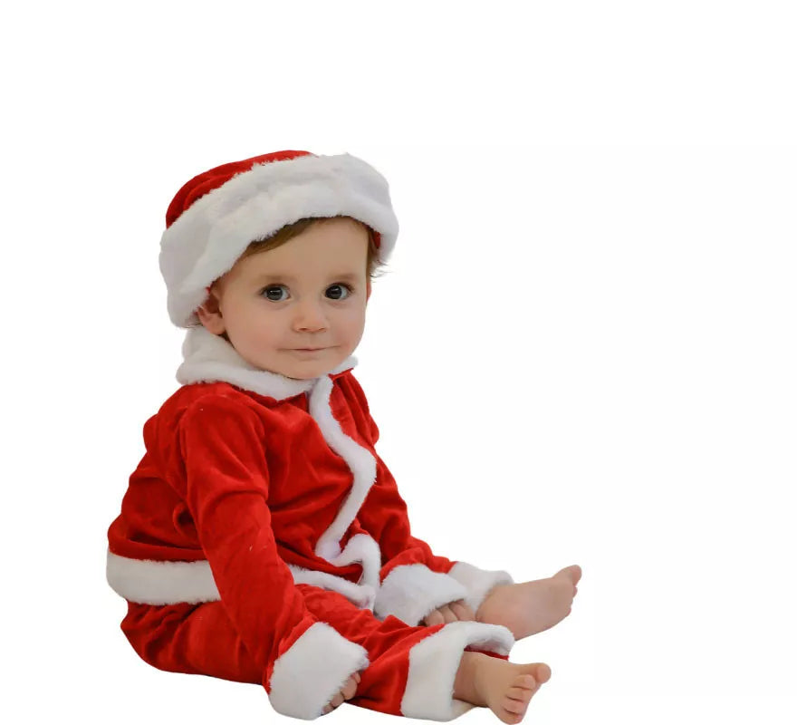 Translation missing: pt-PT.Disfraz de Papa Noel Baby para bebé de terciopelo