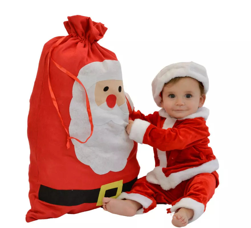 Translation missing: pt-PT.Disfraz de Papa Noel Baby para bebé de terciopelo