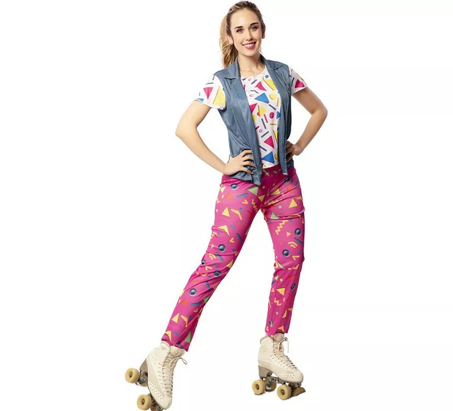 Translation missing: pt-PT.Disfraz de Patinadora de los años 90 con chaleco para mujer