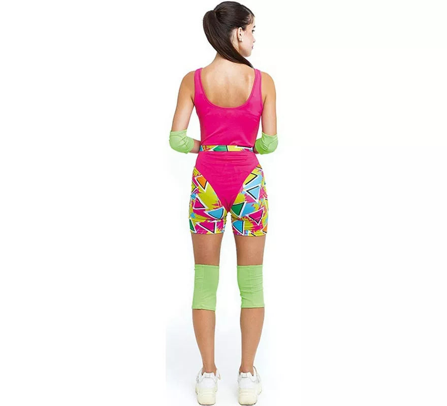 Translation missing: pt-PT.Disfraz de Patinadora Roller rosa años 70 para mujer