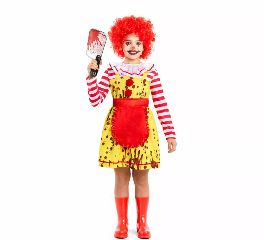 Translation missing: pt-PT.Disfraz de Payasa de Hamburguesa Sádica para niña