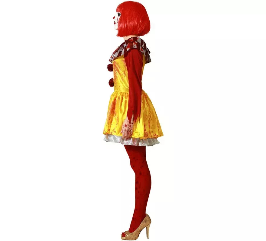 Translation missing: pt-PT.Disfraz de Payasa de Hamburguesa Sangrienta para mujer