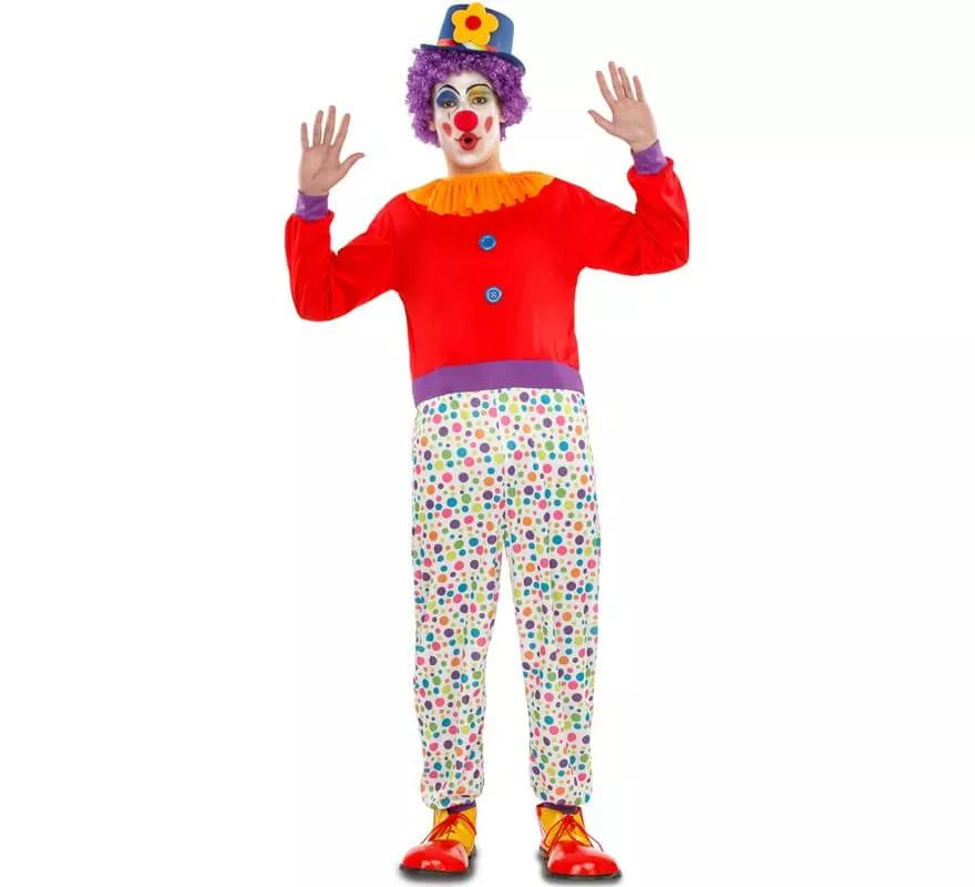 Translation missing: pt-PT.Disfraz de Payaso con Lunares para hombre