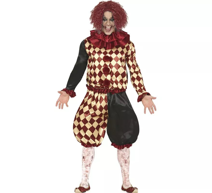 Translation missing: pt-PT.Disfraz de Payaso del Horror a Cuadros para hombre