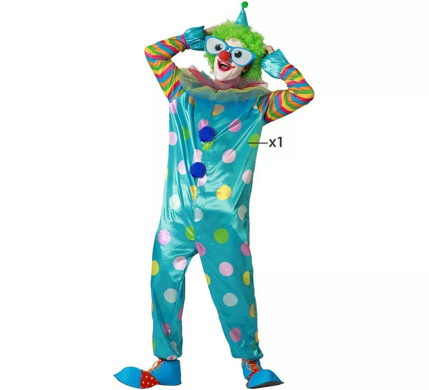 Translation missing: pt-PT.Disfraz de Payaso multicolor para hombre