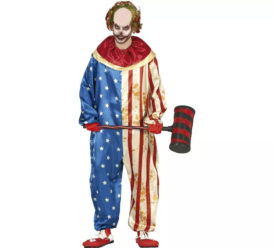 Translation missing: pt-PT.Disfraz de Payaso Patriota Siniestro para hombre
