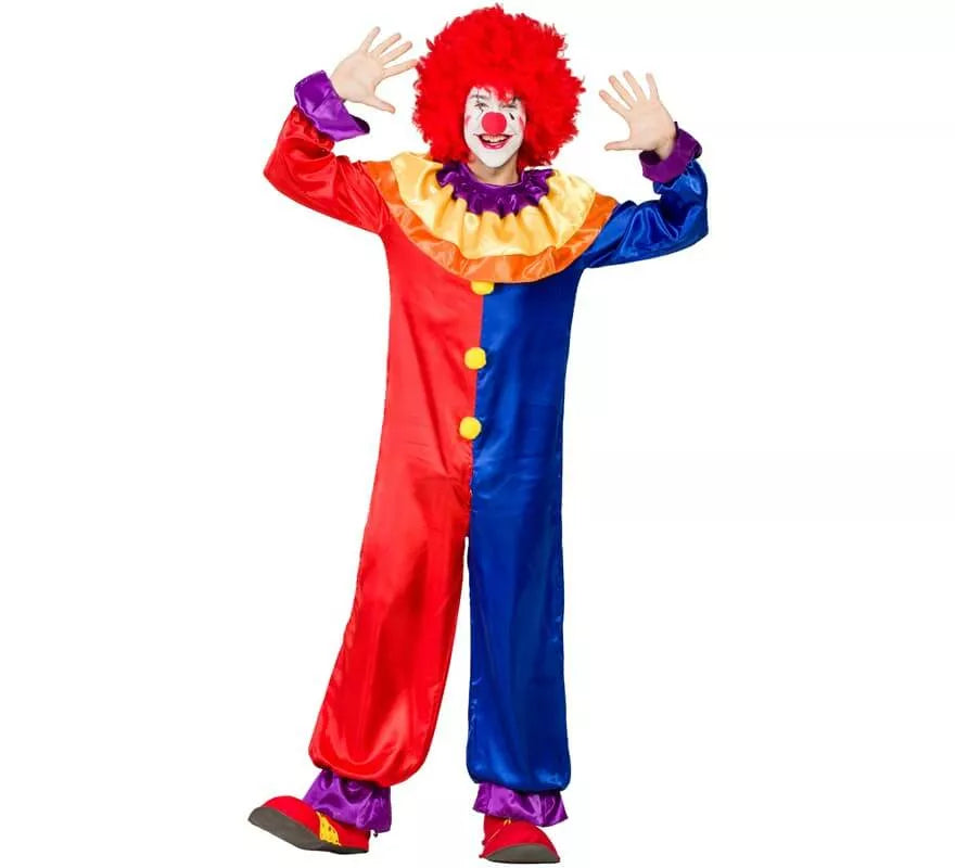 Translation missing: pt-PT.Disfraz de Payaso Rojo y Azul para hombre