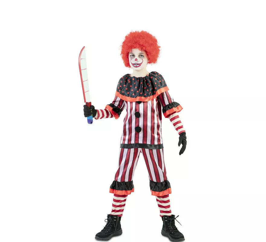 Translation missing: pt-PT.Disfraz de Payaso Sangriento Rojo para niño