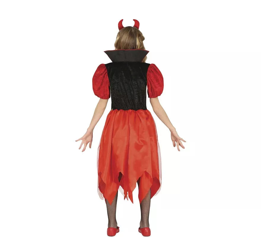 Translation missing: pt-PT.Disfraz de Pequeña Diablilla con vestido para niña