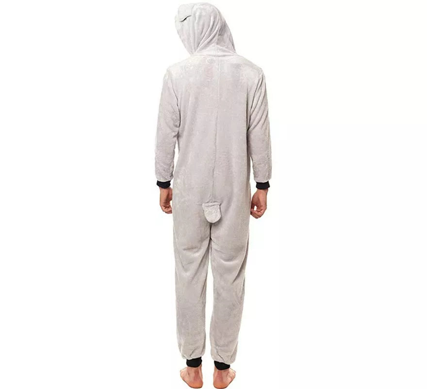 Translation missing: pt-PT.Disfraz de Pijama Koala gris para adultos