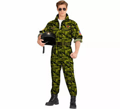 Traje de piloto militar camuflado masculino