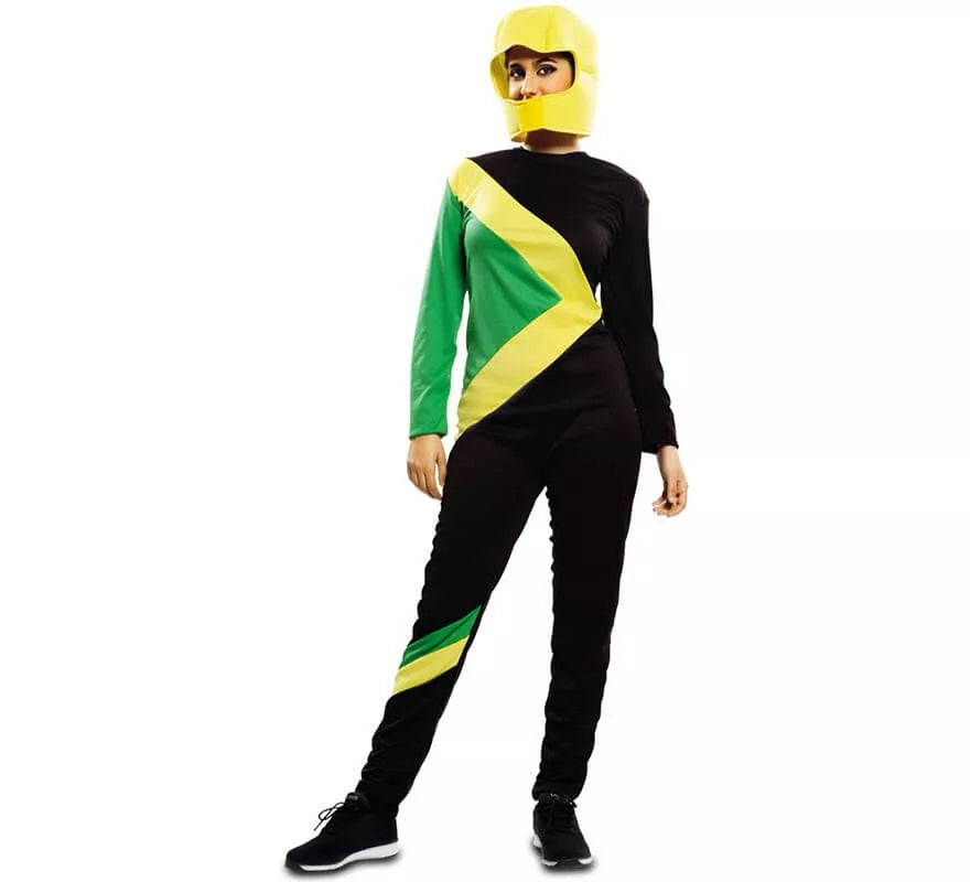 Translation missing: pt-PT.Disfraz de Piloto Trineo Bobsleigh Jamaicano para adultos