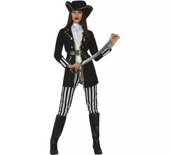 Fato de corsário de pirata feminina